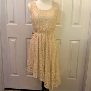Francesca’s Asymmetrical lace dress